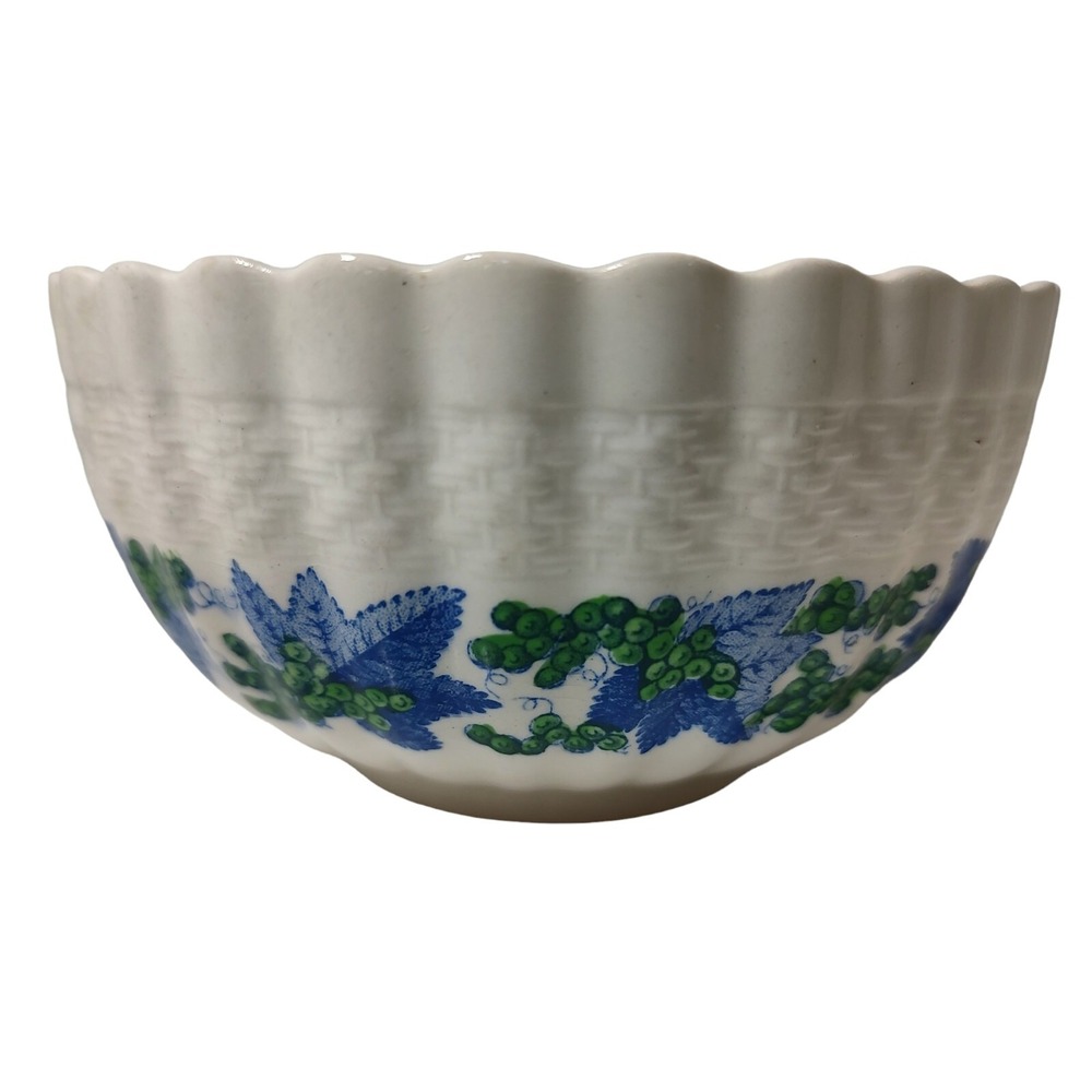 Vintage Spode Copeland Sugar Bowl Open Valencia Pattern Basket Weave‎ 1950s